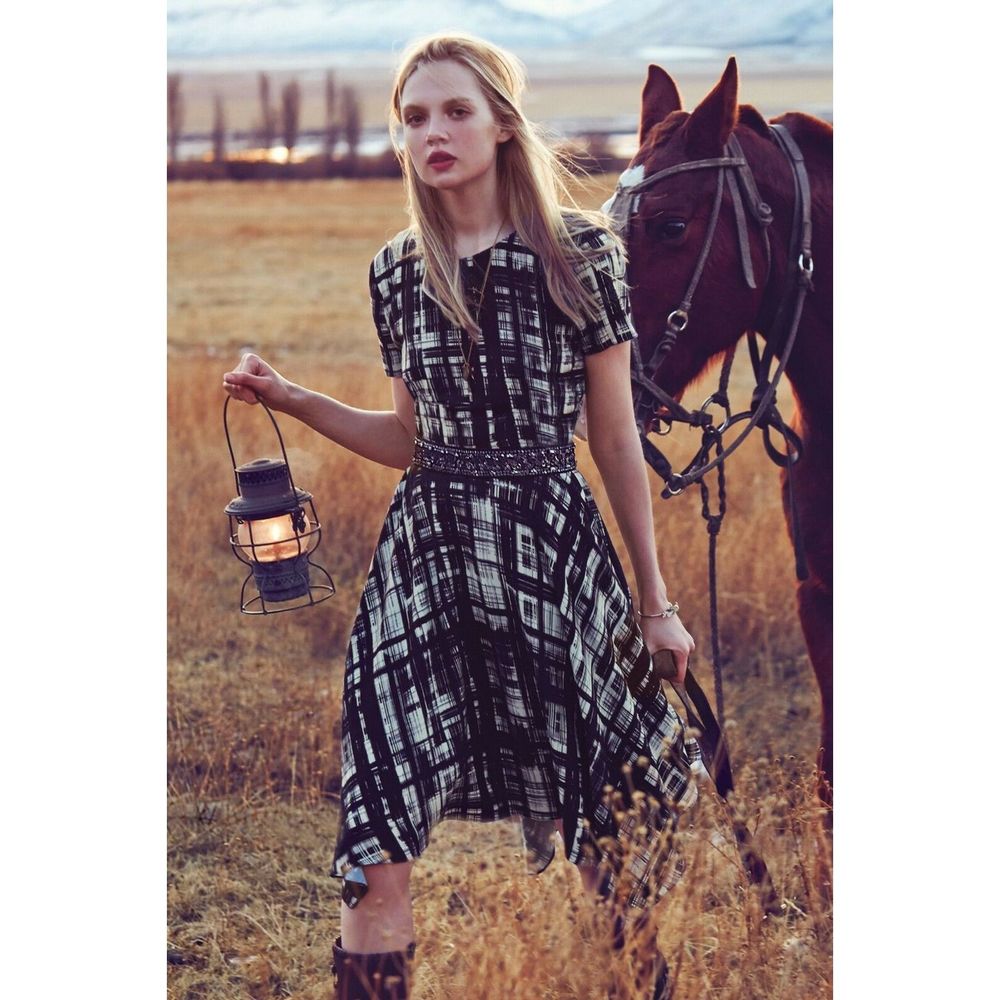 COREY LYNN CALTER Plaid Handkerchief Dress sz. 0